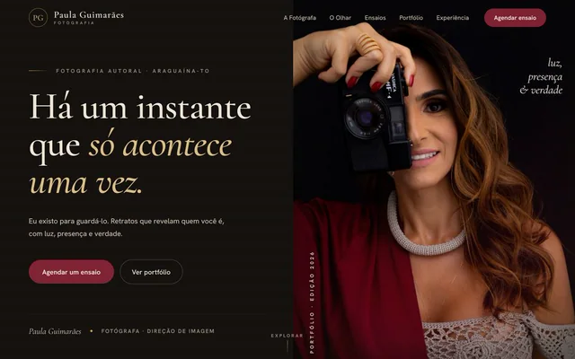 Site da fotógrafa Paula Guimarães